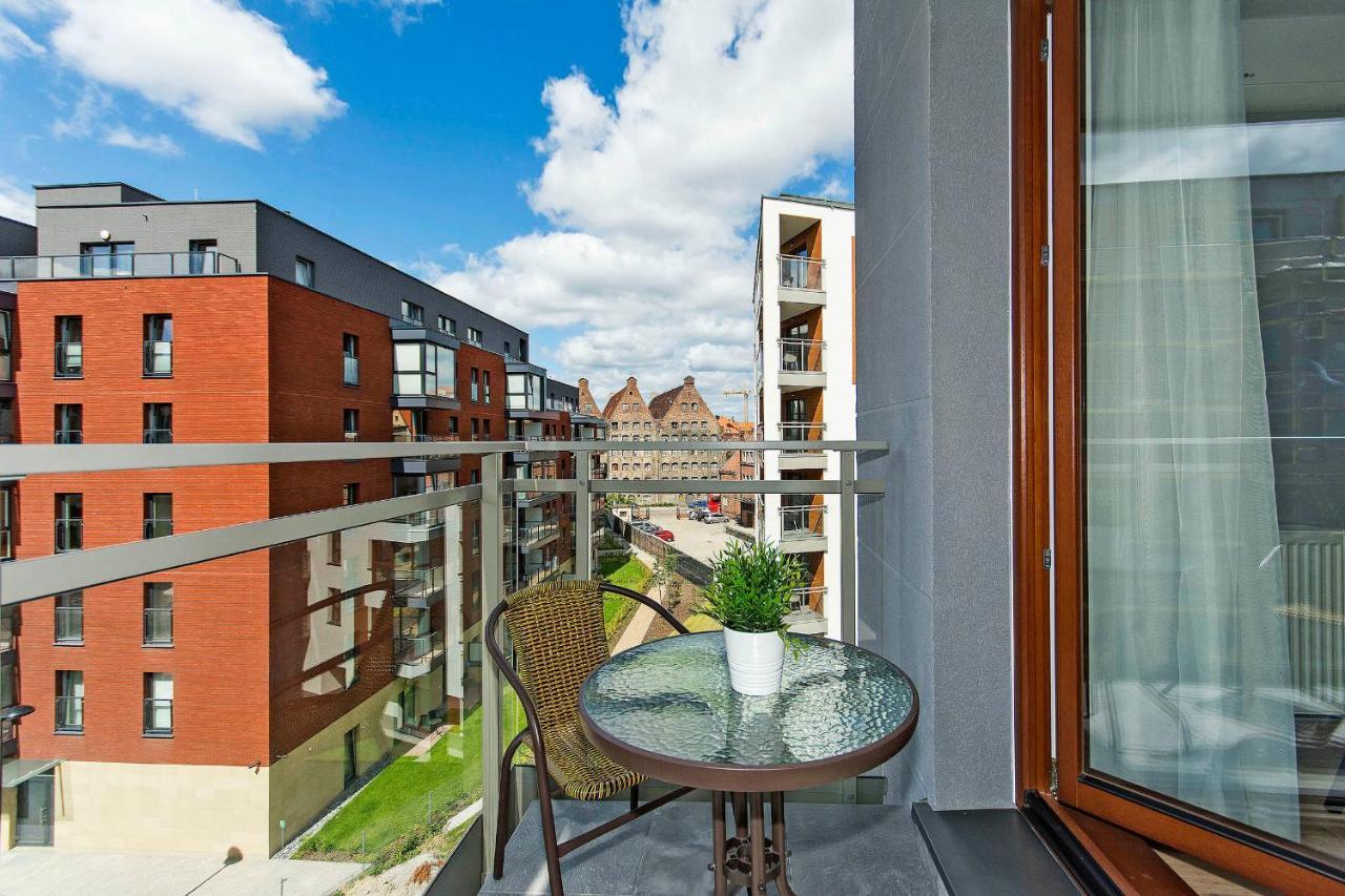 Stylish Apartment Oldtown Riverview Balcony Gdańsk Exterior foto